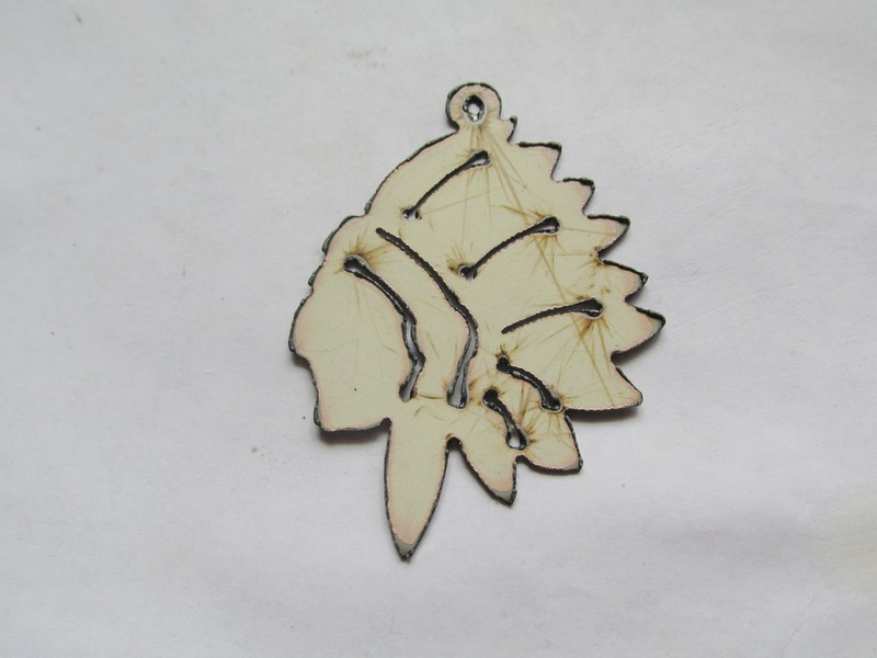 (image for) Indian Chief Off-White Metal Pendant #WKS-10